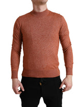 Dolce & Gabbana Orange Cashmere Crew Neck Pullover Sweater -   -  Dolce & Gabbana.